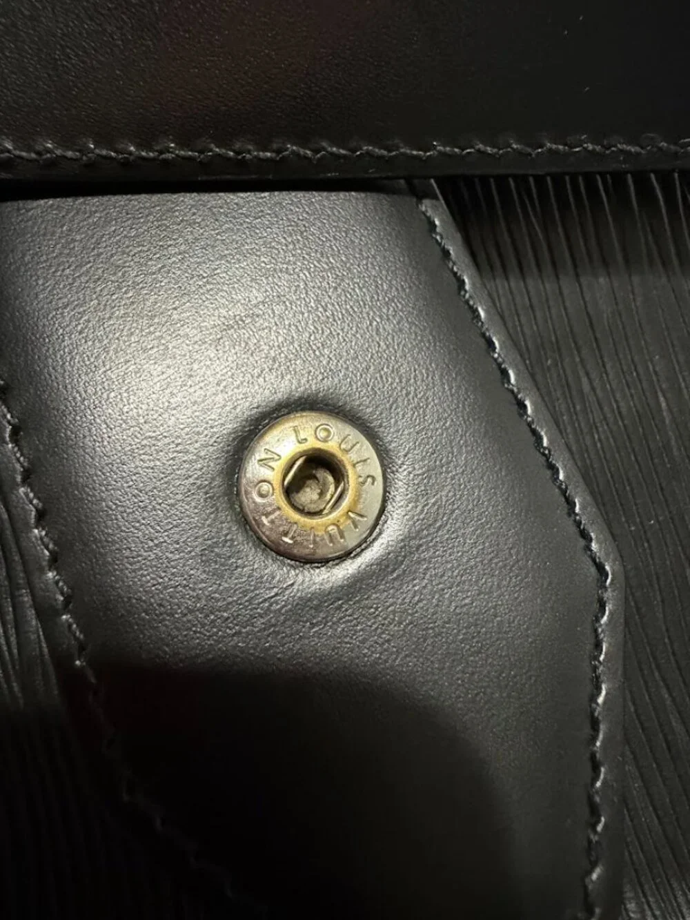 Louis Vuitton Vintage Black Epi Leather Sac d’Epaule Shoulder Bucket Bag